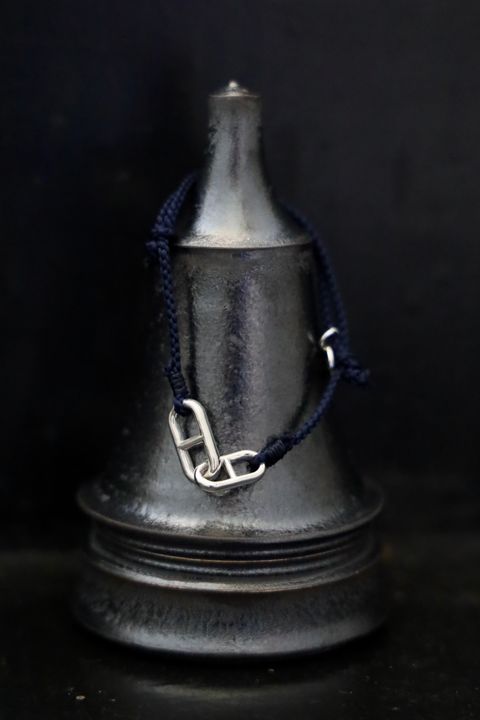 XOLO JEWELRY ショロジュエリー / Anchor Link Silk Code Bracelet-Silver- (XOCB004)NAVY☆6月17日発売！