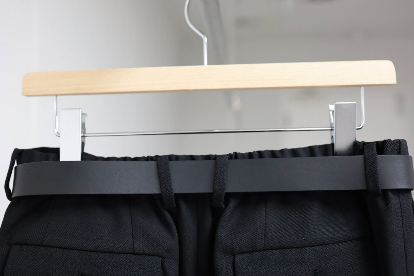 Yohji Yamamoto 26SS MATT SOFT OIL LEATHER 30MM PLAIN BELT(HK-F01-766)BLACK★新作発売！