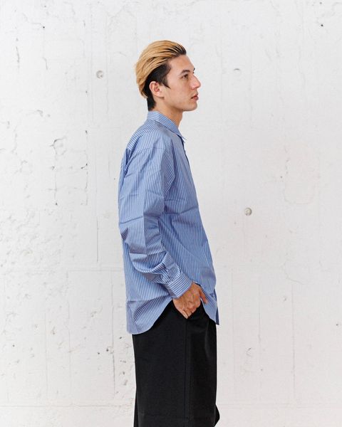 COMME des GARCONS HOMME ストライプシャツ(NAVY/SAX/WHITE)スタイル 2月8日(土)新作発売！