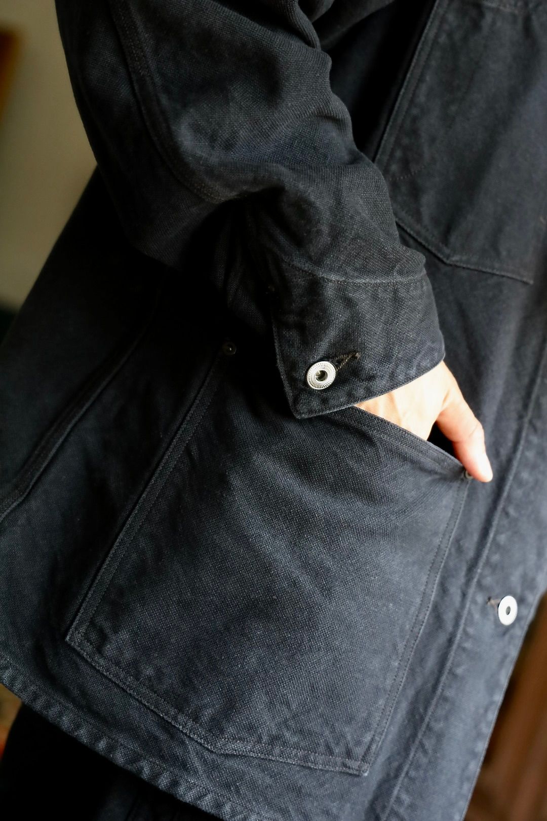 ジャケット・アウター A.PRESSE 25SS \"Vintage Coverall Jacket\"2 A.PRESSE - アプレッセ 2025 STYLE2 Vintage Silk Hemp Coverall