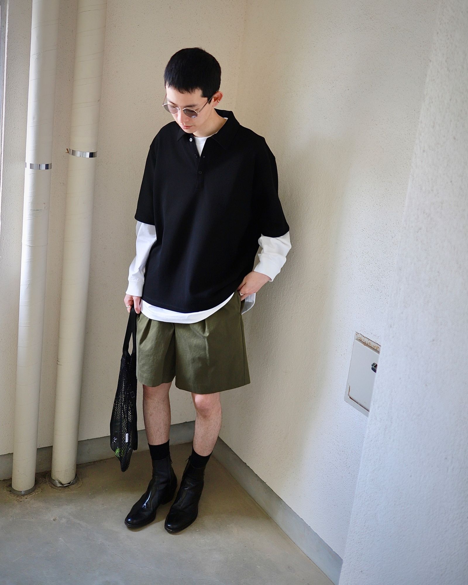 ATON エイトン23SS SUPIMA AIR KANOKO POLO SHIRTSスタイル