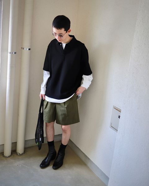 ATON エイトン23SS SUPIMA AIR KANOKO POLO SHIRTSスタイル