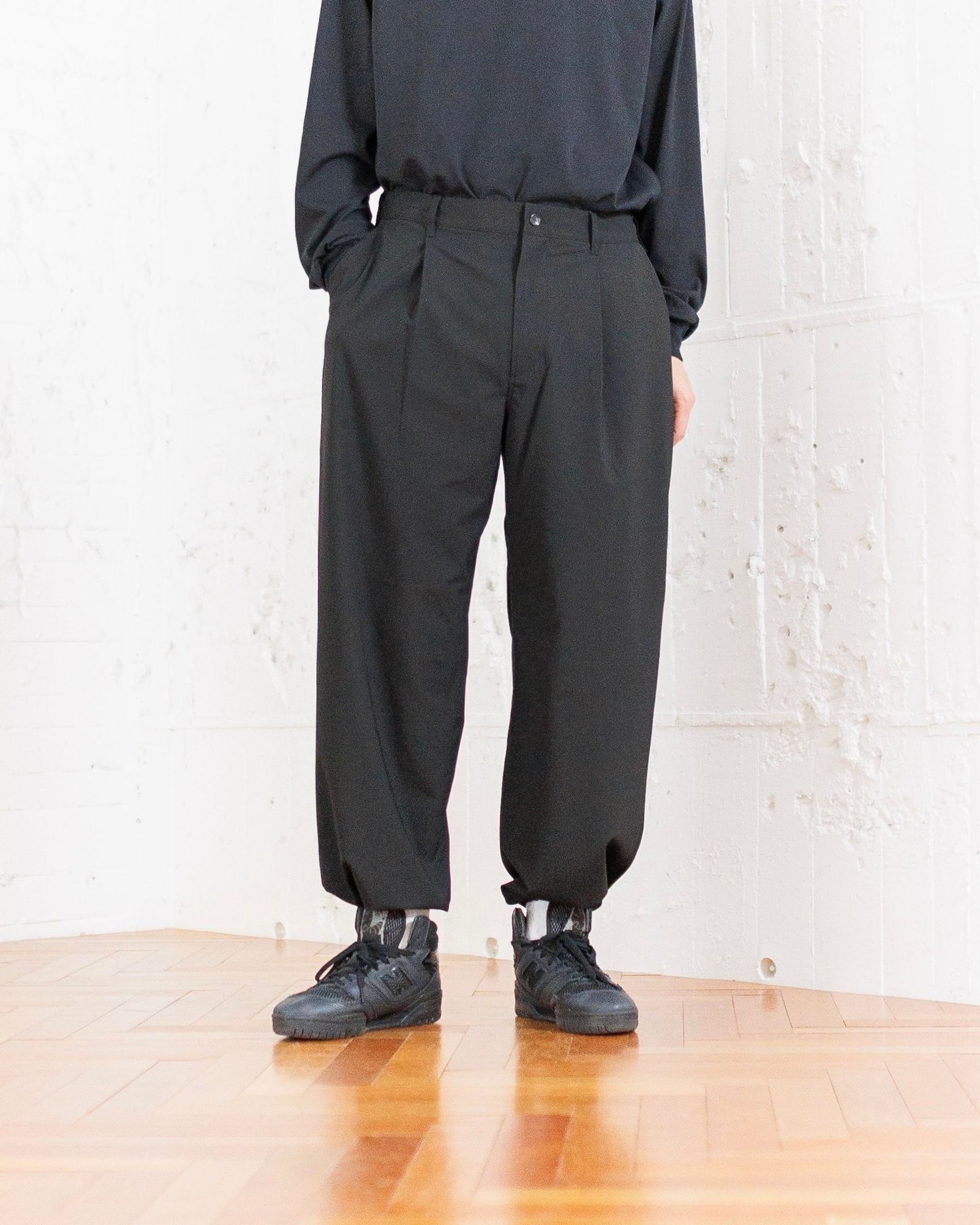 フレッシュサービス WOOLY CLOTH WIDE TROUSERS(FSC251-40109)BLACK