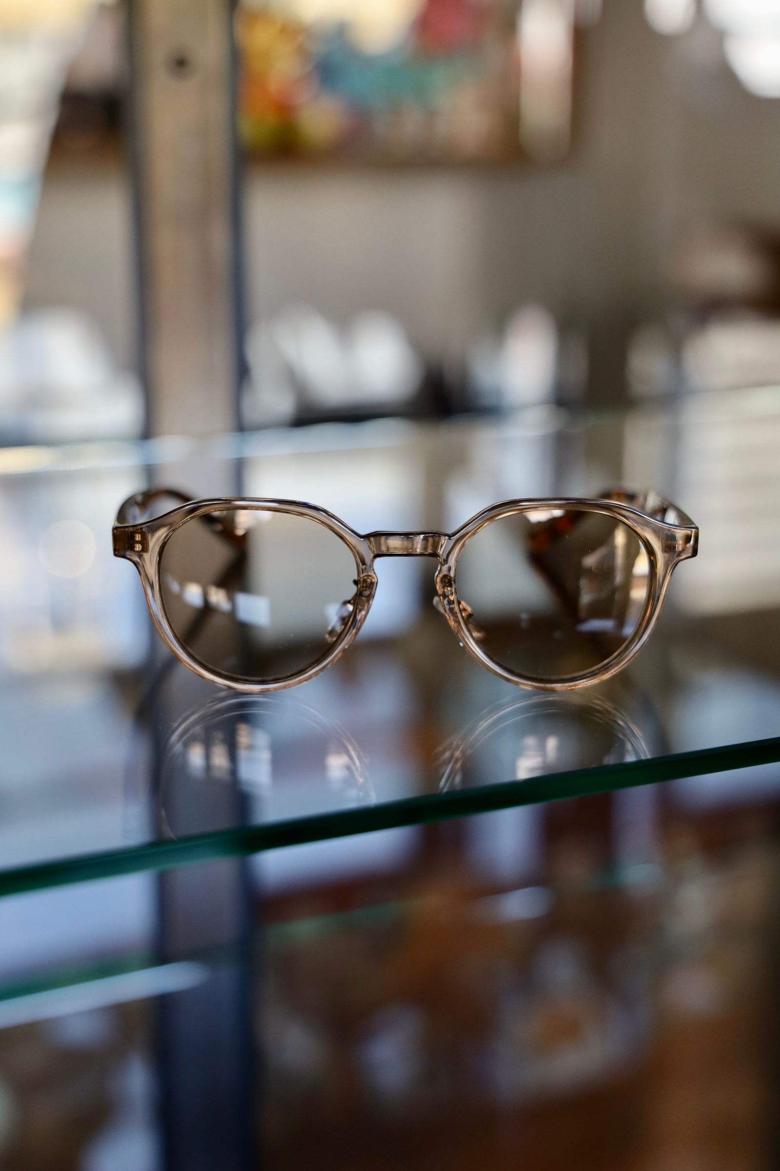 イズネスミュージックサングラス is-ness LARRY SUNGLASSES(BOSTON TYPE)BROWN-CLEAR
