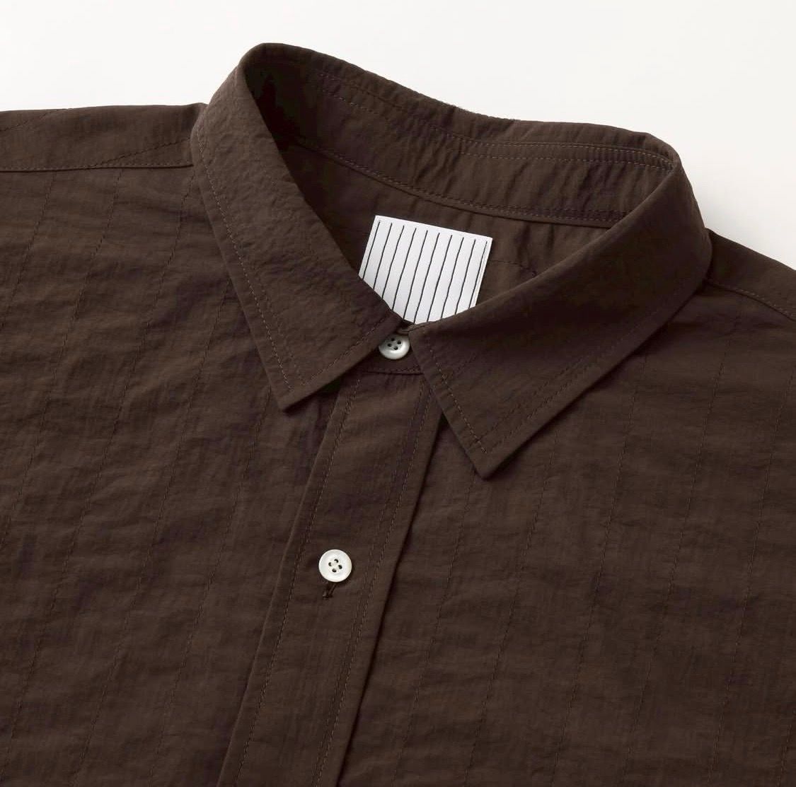 S.F.C 25FW エスエフシー SFC NYLON STITCHED SHIRTS (SFCFW25S01)D Brown☆10月25日(土)発売！