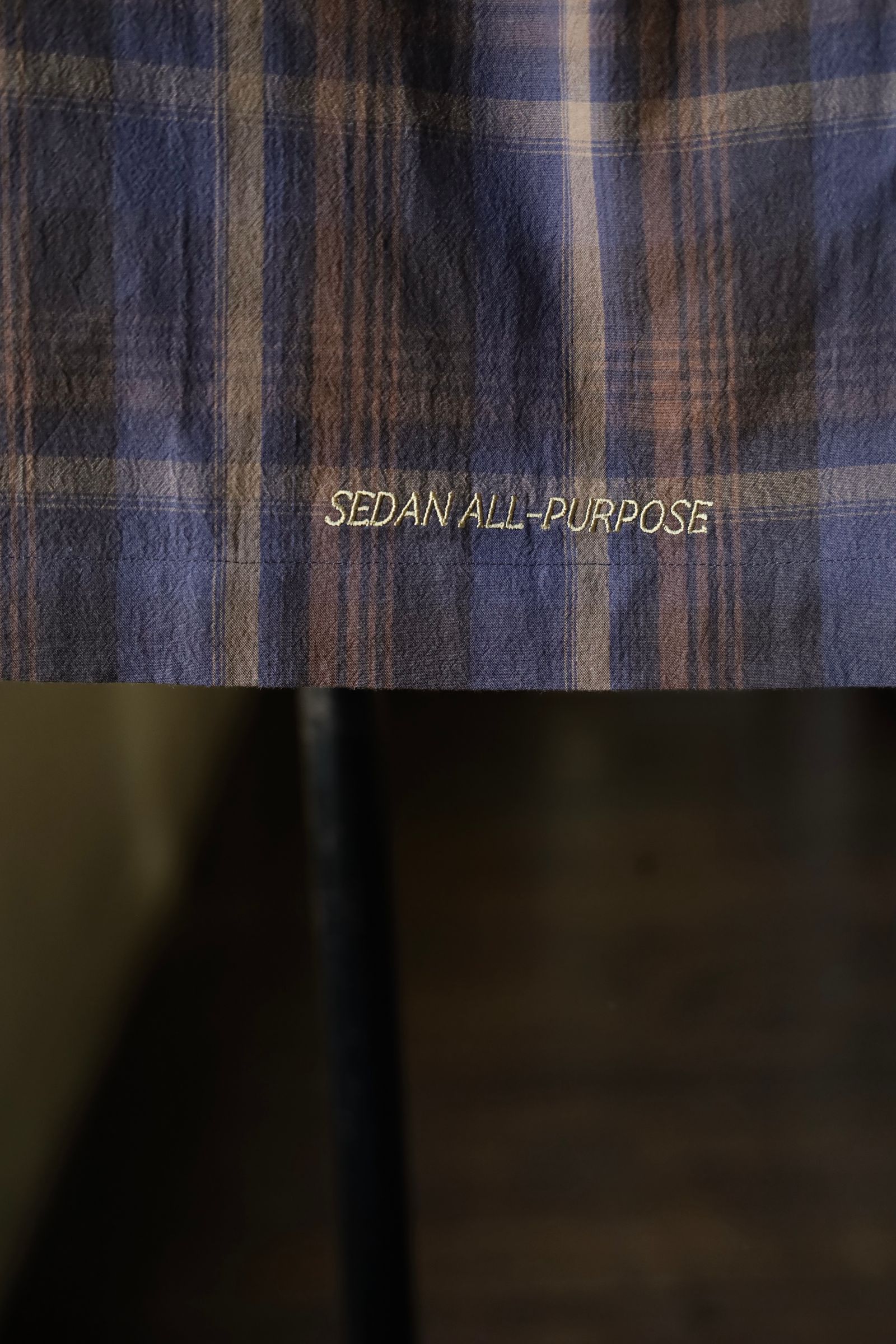 セダンオールパーパス SS25 Plaid Hooded Shirt(SD25S-SH01) Purple Brown