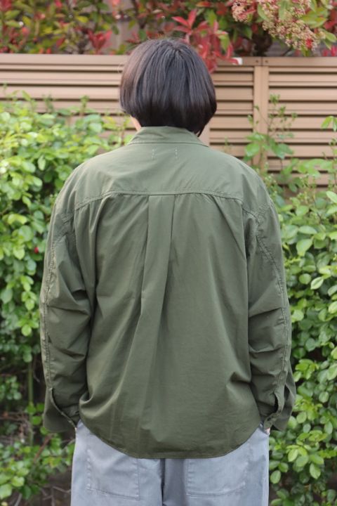 Graphpaper Garment Dyed Poplin Fatigue Shirt style.2022.4.24.