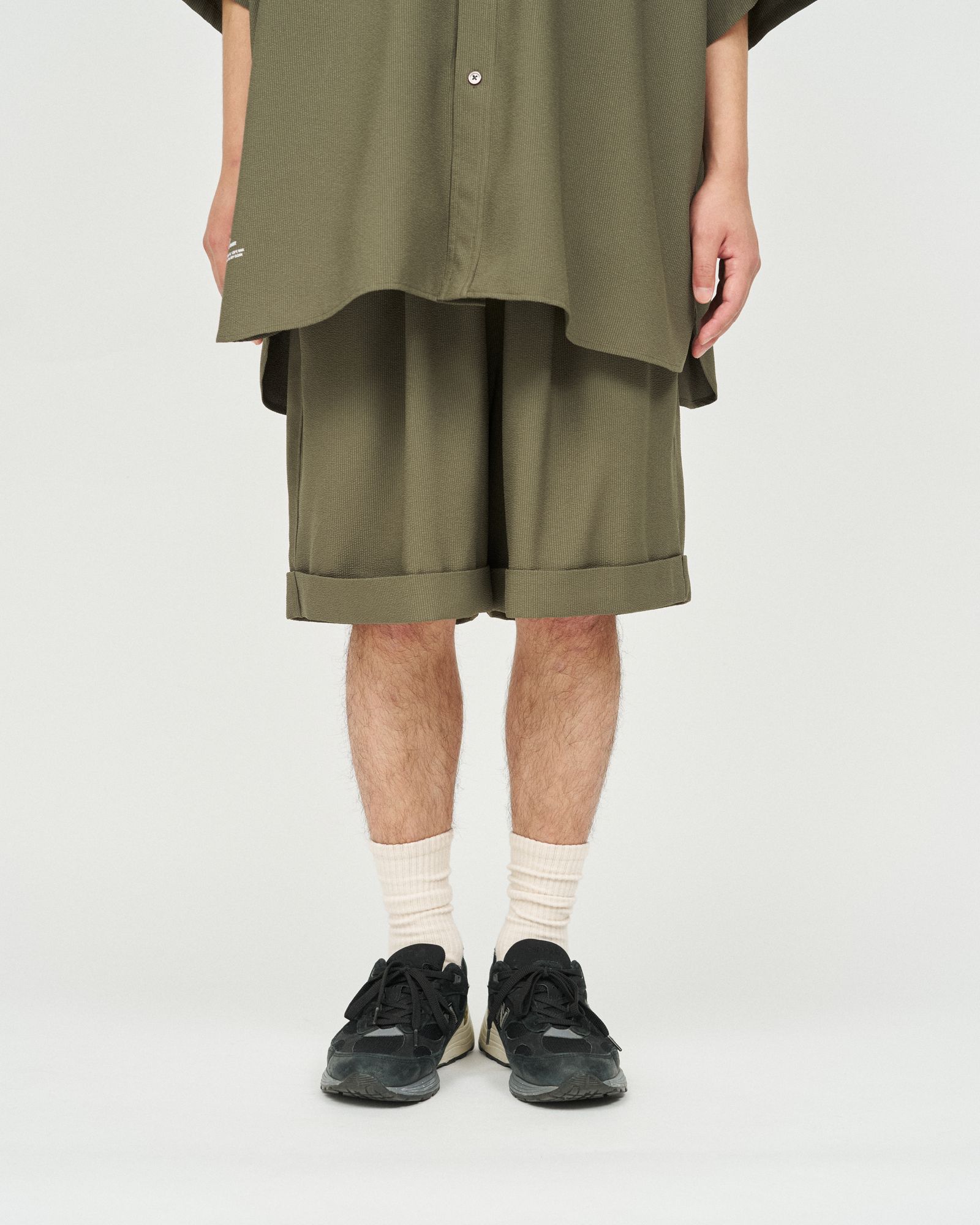 フレッシュサービス SEERSUCKER EASY SHORTS (FSC252-40044)KHAKI