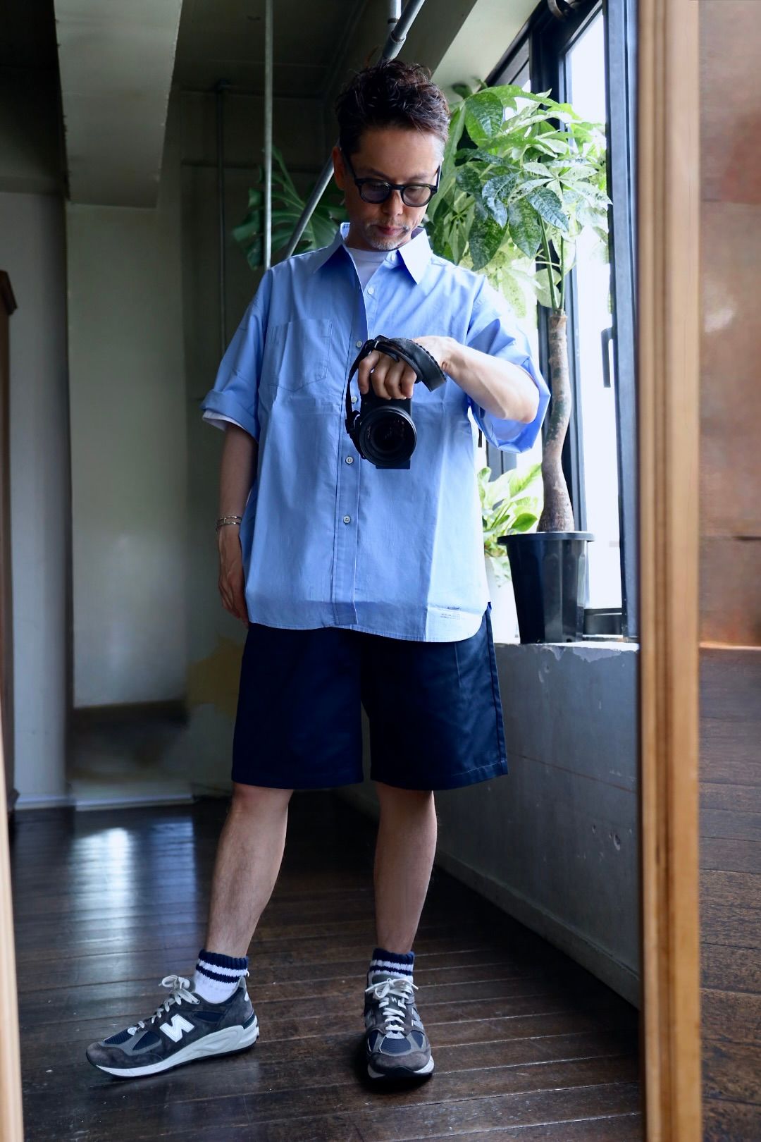 フレッシュサービス CORPORATE EASY SHORTS(NAVY)