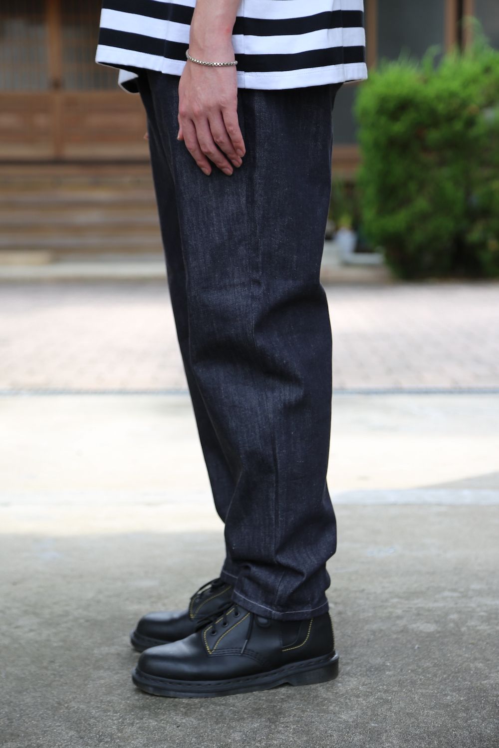 Graphpaper Border S/S Tee(GM203-70144B) style.2021.7.10.
