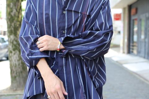 JieDa HAND STITCH STRIPE SHIRT"NAVY"Style.2020.8.25.