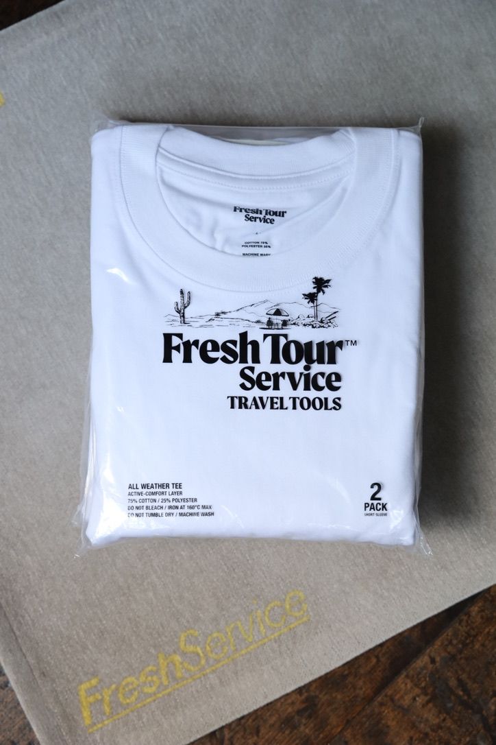 フレッシュサービス 2-PACK ALL WEATHER TEE(FSP253-70204B)WHITE★8月16日(土)発売！