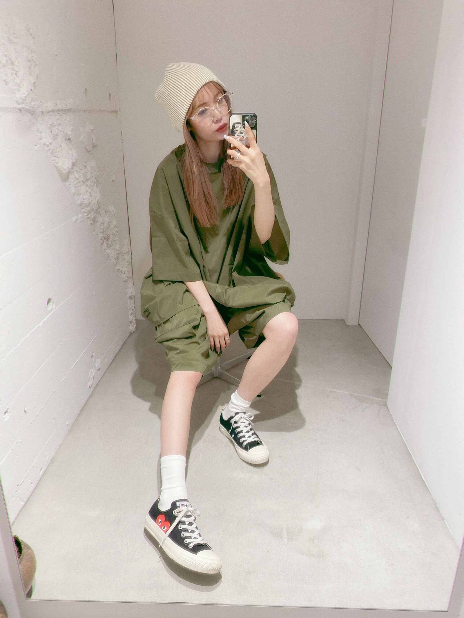 S.F.C 24SS エスエフシー BIG NYLON ROUND SS TEE (SFCSS24S06)Olive
