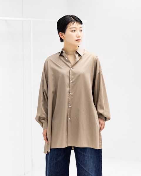 Graphpaper Silicon Poplin Deep Slit Regular Collar Shirt STYLE 2026.03.26
