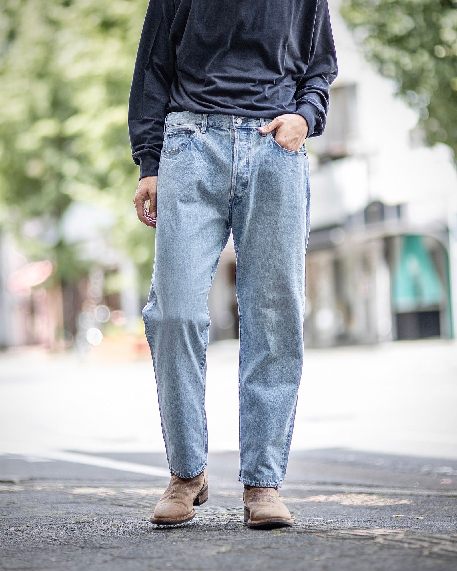 A.PRESSE - Washed Denim Pants(AP-4006)INDIGO☆7月27日(土 A.PRESSE - Washed Denim Pants(AP-4006)INDIGO☆7月27日(土