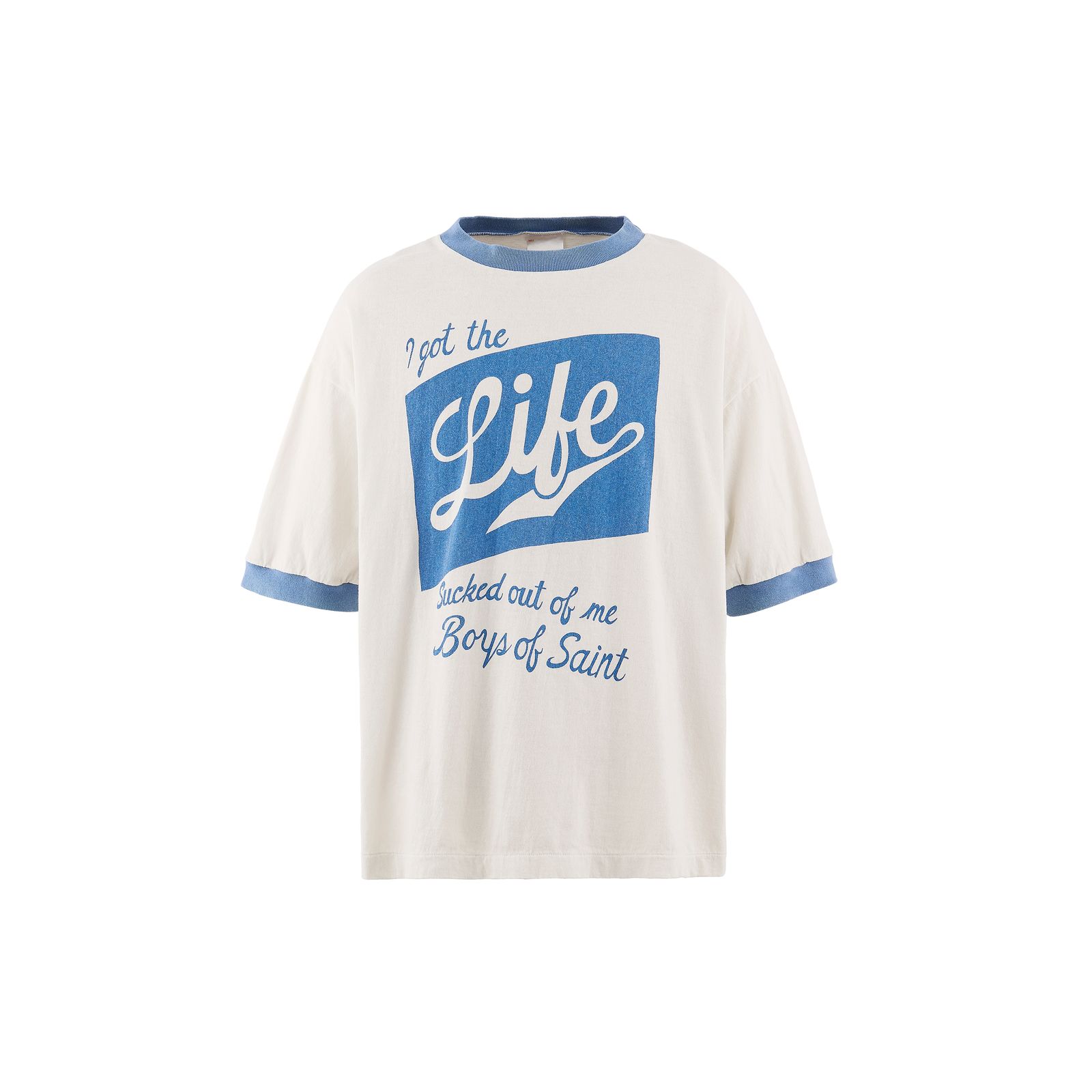 セントマイケル 26SS RINGER TEE BOS_SS T-SHIRT(SM-MK8-0000-C16)WHITE☆4月29日(水)新作発売！