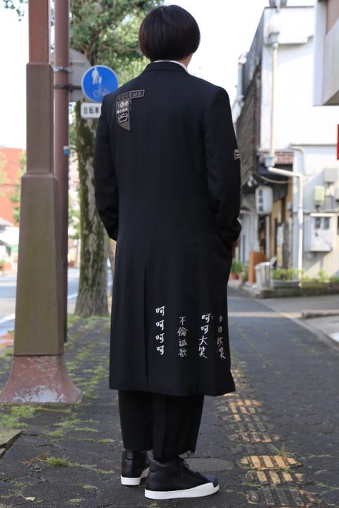 Yohji Yamamoto pour Homme 2020AW K-メッセージ刺繍ジャケットstyle.2020.9.9.