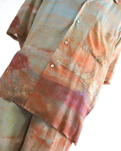 YOKE 24SS 新作LANDSCAPE PRINTED OPEN COLLAR SHIRT style 2024.5.7