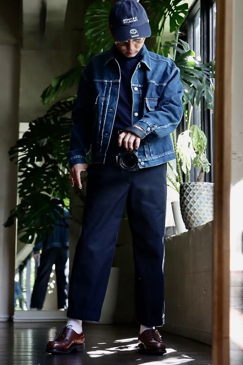 A.PRESSE 23AW Work Chino Trousers"NAVY"スタイル