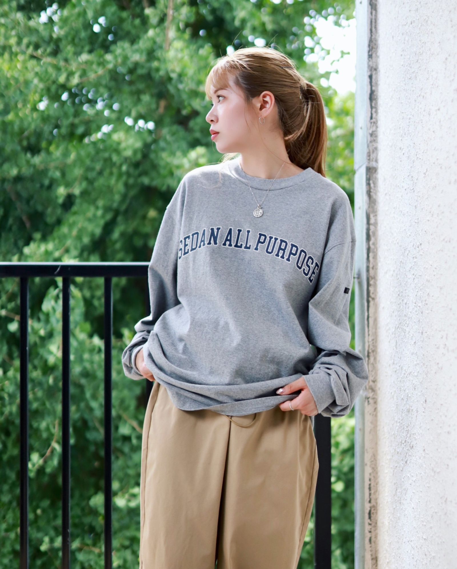 SEDAN ALL-PURPOSE 新作Arch Logo L/S Tee style.2023.7.29