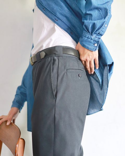 A.PRESSE 23AW Work Chino Trousers"CHARCOAL"スタイル