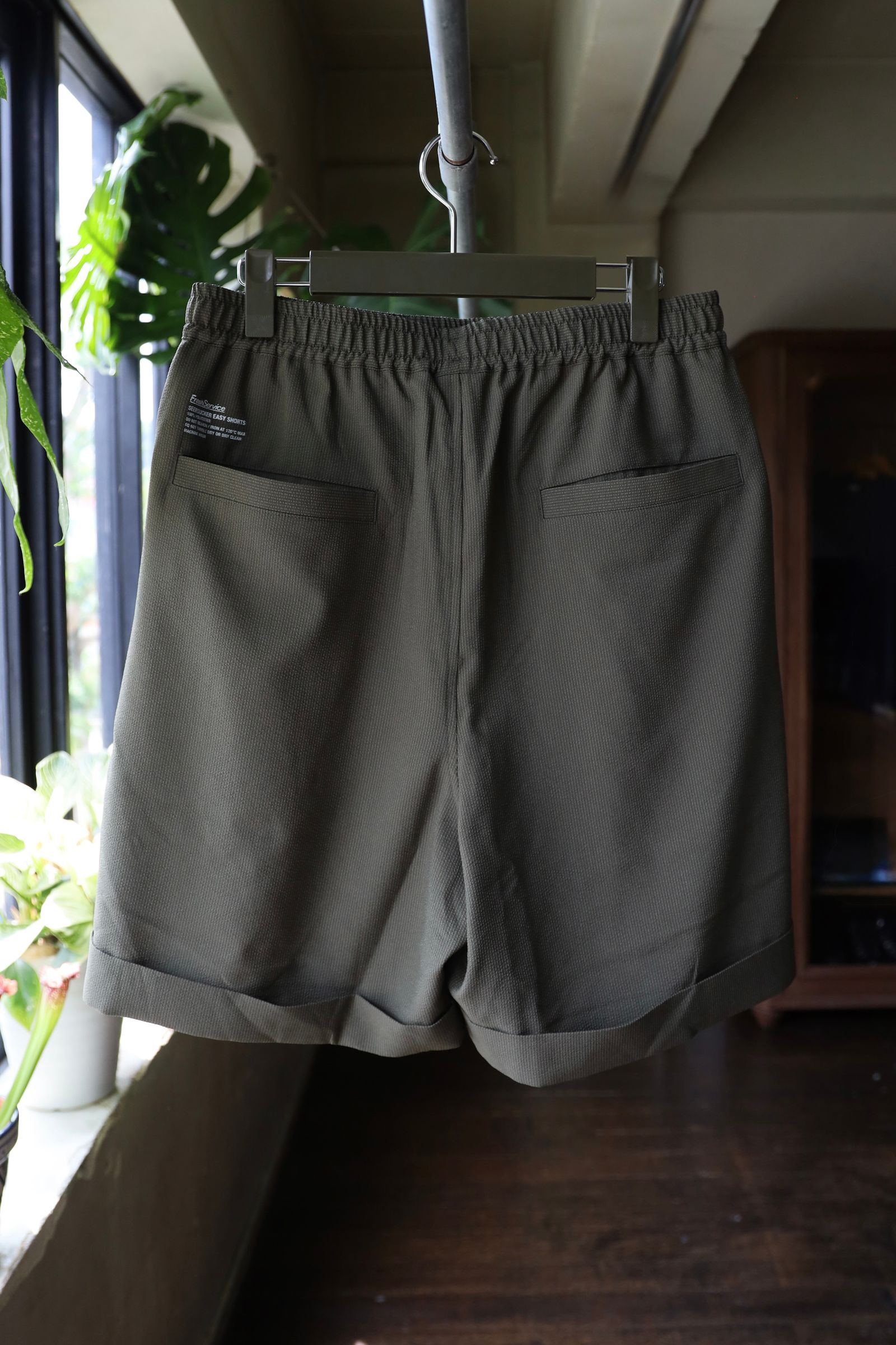 フレッシュサービス SEERSUCKER EASY SHORTS (FSC252-40044)KHAKI