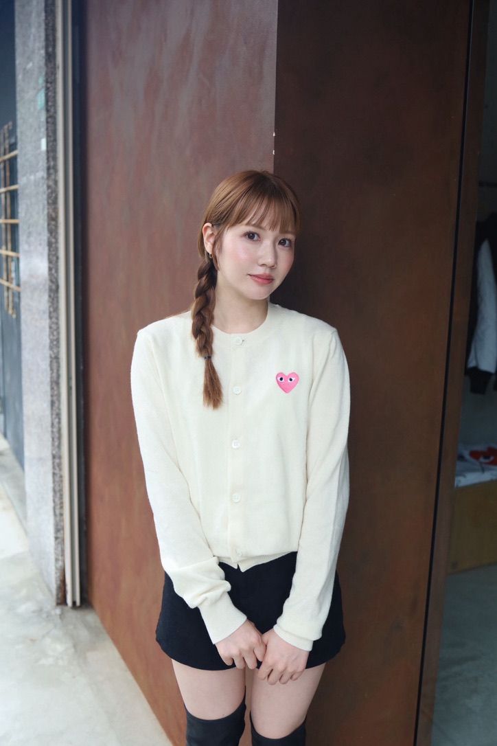 PLAY COMME des GARCONS 新作ROUND NECK CARDIGAN PINK EMBLEM style.2026.7.5