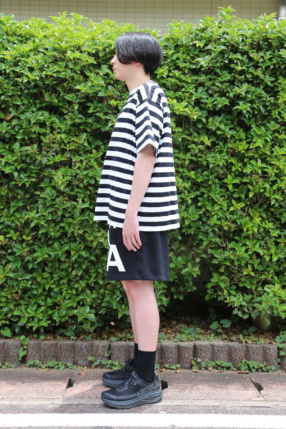 Graphpaper Border S/S Pocket Tee style. 2021.6.6.