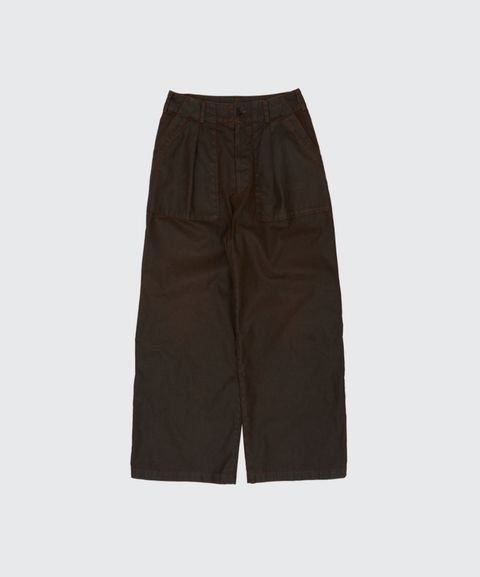YOKE 26SS Coating Cotton 1pleated Backer Pants(YK26SS01184P)BROWN☆2月14日(土)発売！