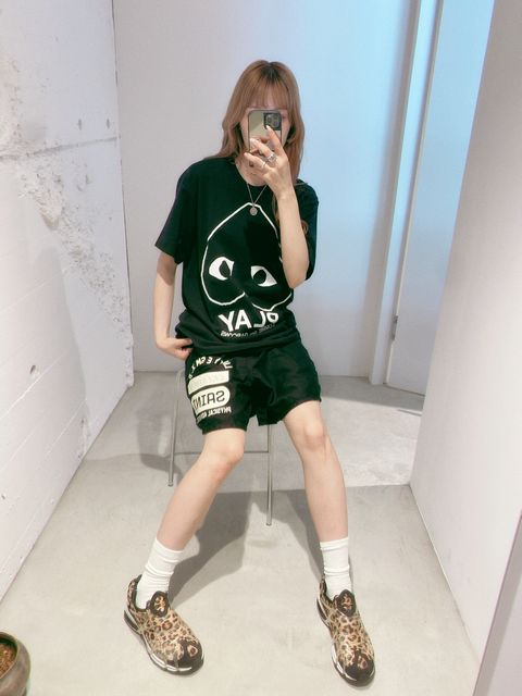 プレイコムデギャルソン 新作ロゴプリントTシャツstyle.2024.6.16