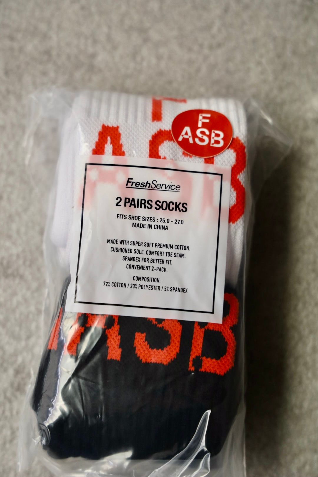 フレッシュサービス AS×FS 2-PACK SOCKS(FSP253-90161AS)WHITE×BLACK☆8月30日(土)発売！