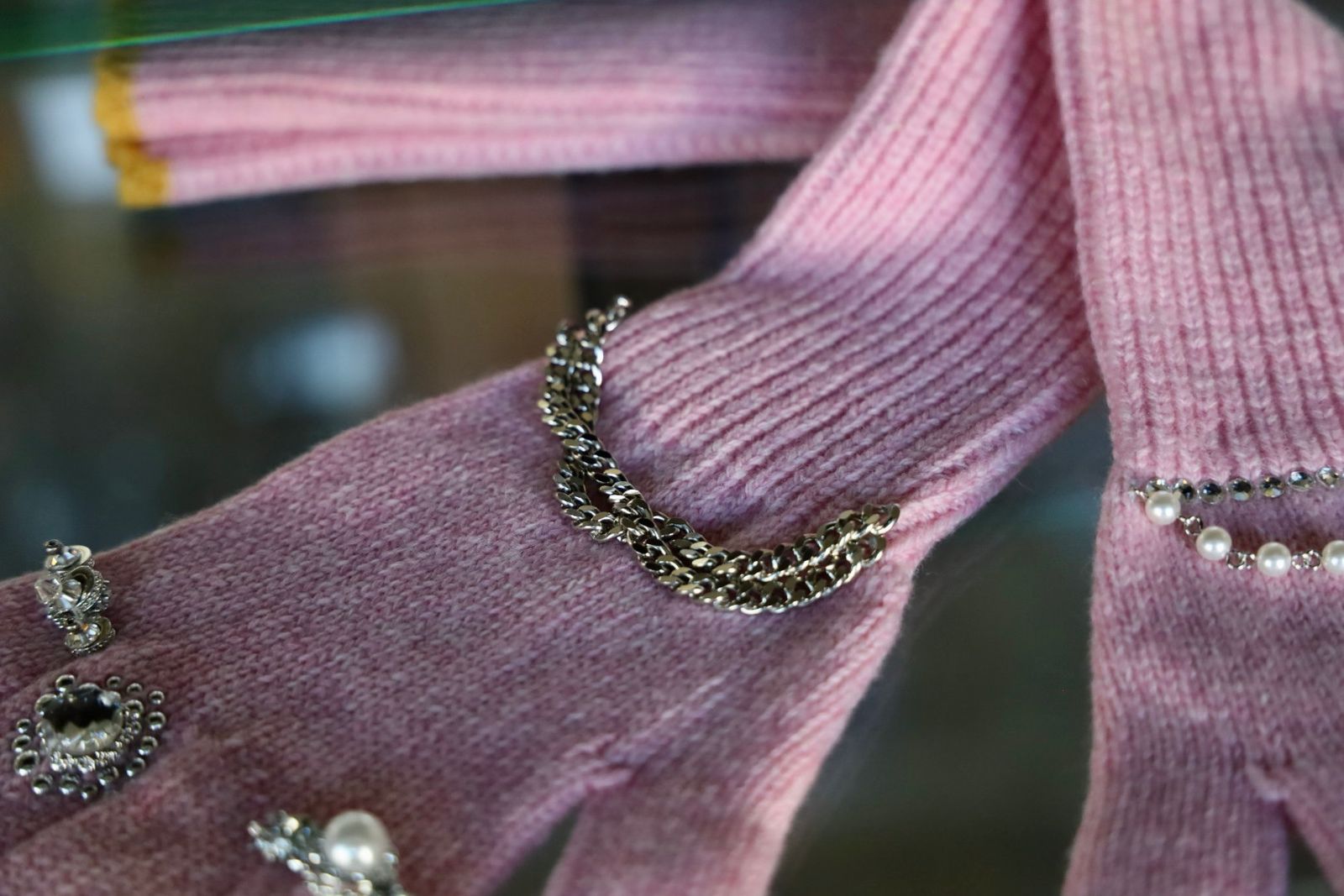 doublet ダブレット25AW LONG KNIT GLOVES WITH RINGS (25AW87GV04) PINK★9月13日(土)発売！
