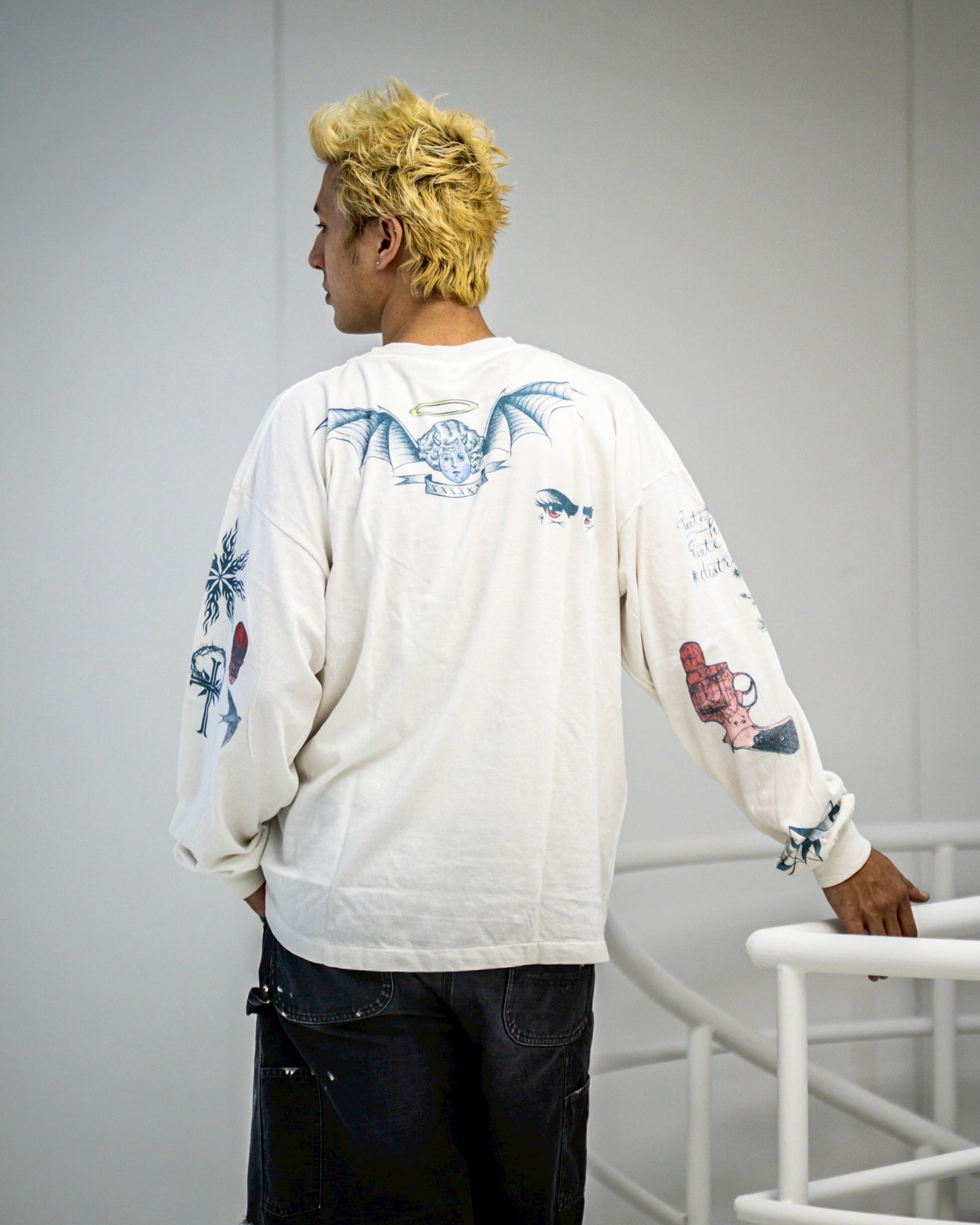 セントマイケル Tシャツ TATOO DW_LS TEE(SM-HR1-0000-C29)WHITE★9月13日(土)発売！