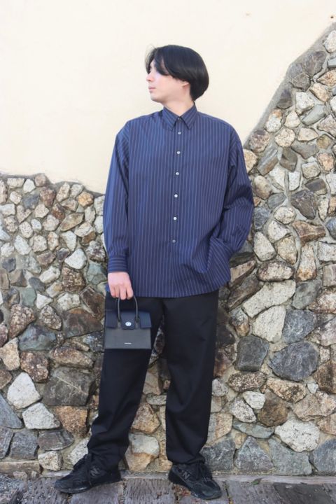 Graphpaper High Count Broad Stripe Regular Collar Shirt style.2022.12.10