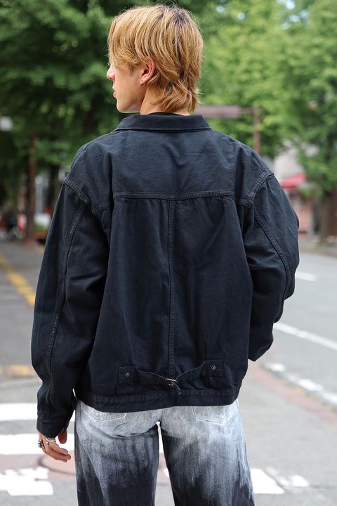 A.PRESSE 1st Type Denim Jacket & HAND PAINTED DENIM WIDE STRAIGHT PANTS