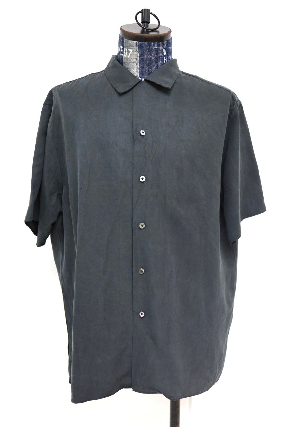 アプレッセ 2026 STYLE1  Vintage Silk Linen S/S Open Collar Shirts(26SAP-02-09)BLACK☆4月11日(土)発売！
