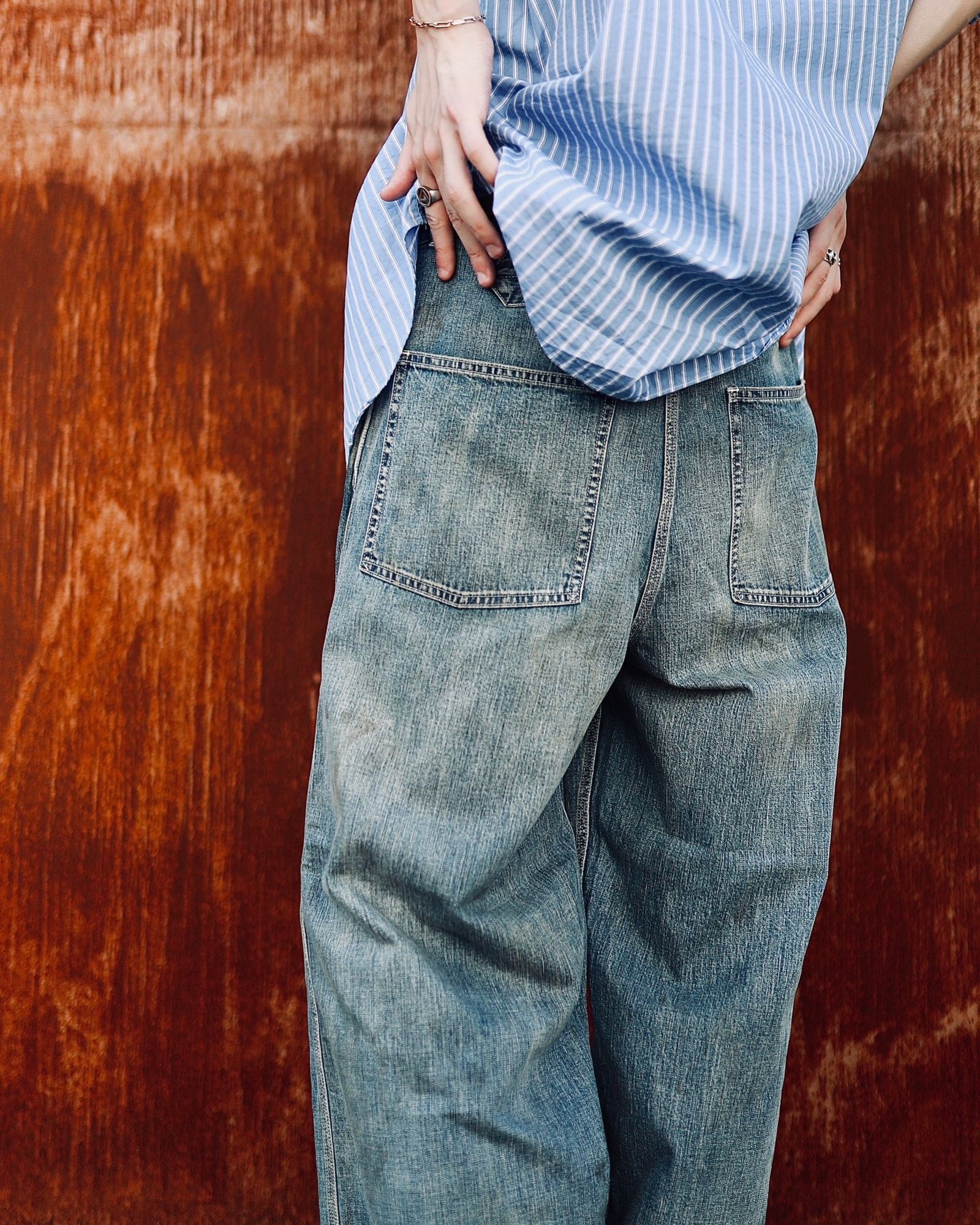 A.PRESSE アプレッセ 23AW Vintage Military Denim Trousersスタイル