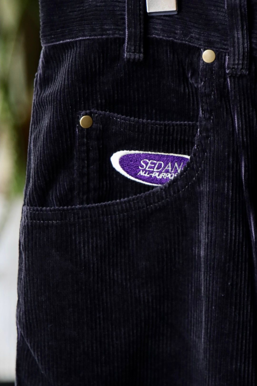 セダンオールパーパス23FW OVAL LOGO CORDUROY PANT(SD23F-PT06)NAVY