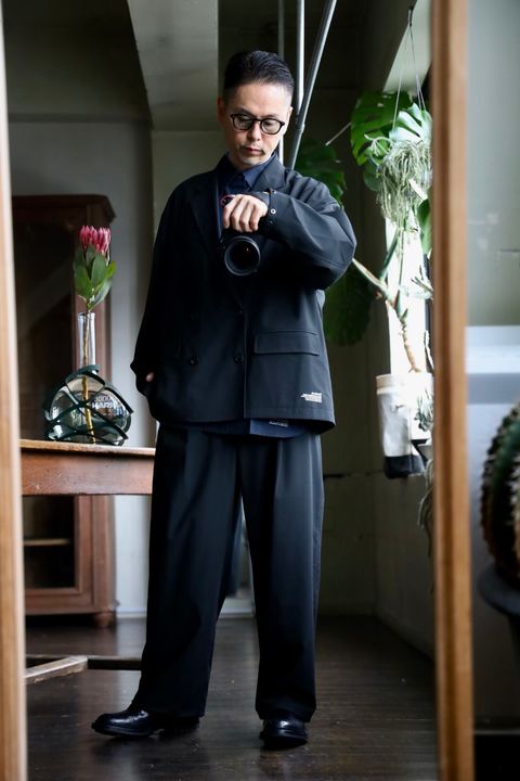 FreshService WOOLY CLOTH DOUBLE JACKET"BLACK"スタイル2025.3.7.