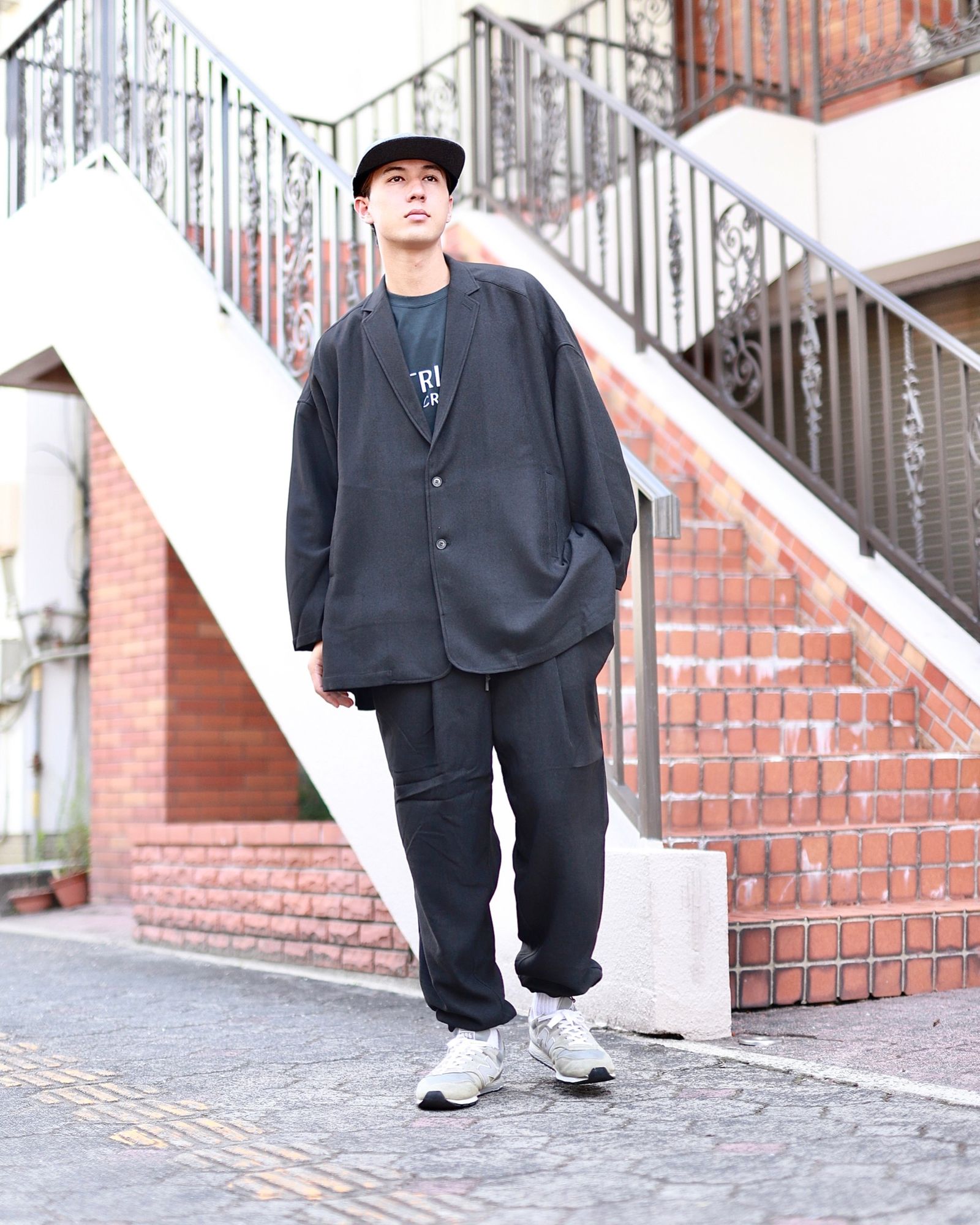 wool tapered easy trousers 20ss | nate-hospital.com