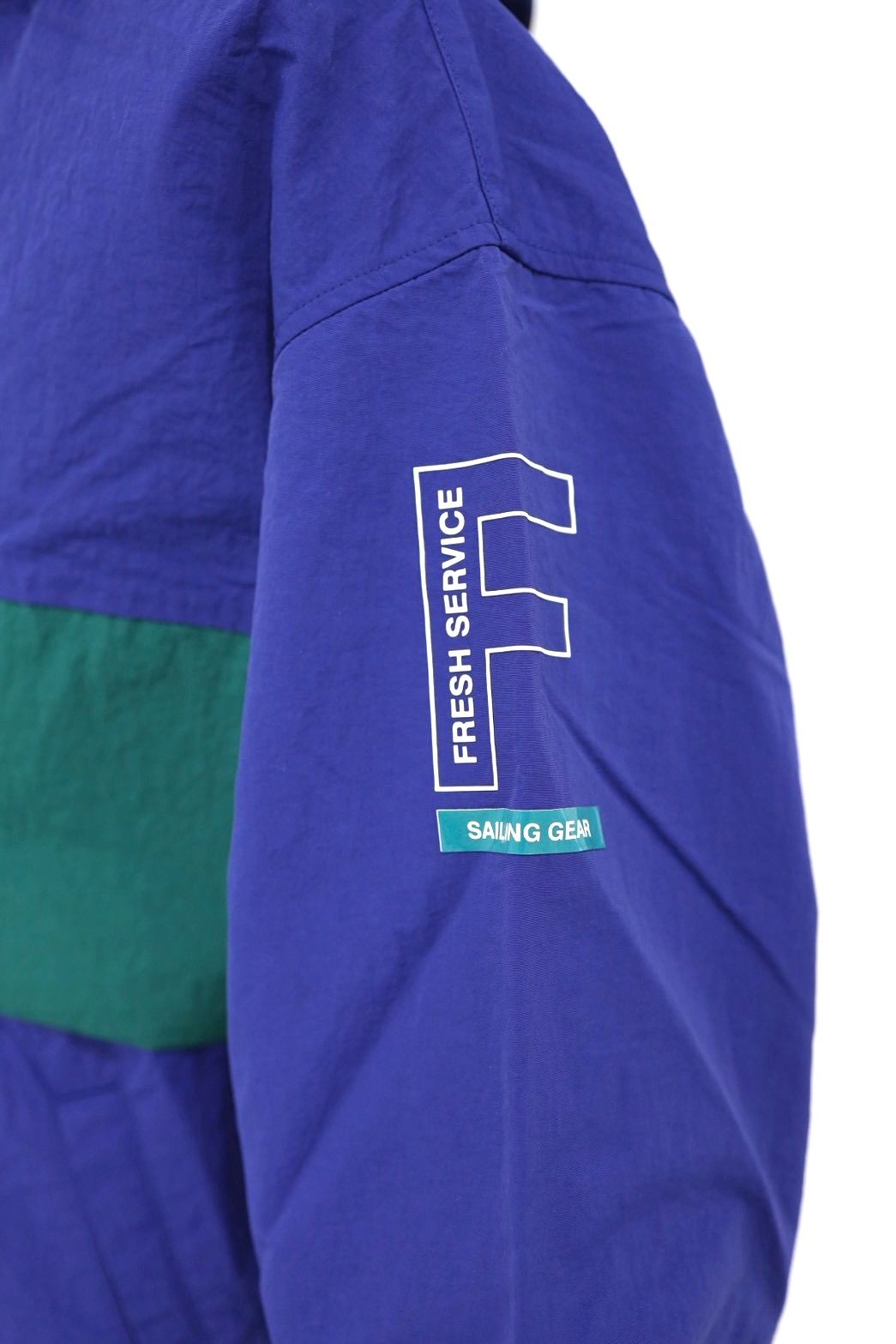 フレッシュサービス NYLON CANVAS SAILING JACKET (FSC261-30254)BLUE x GREEN