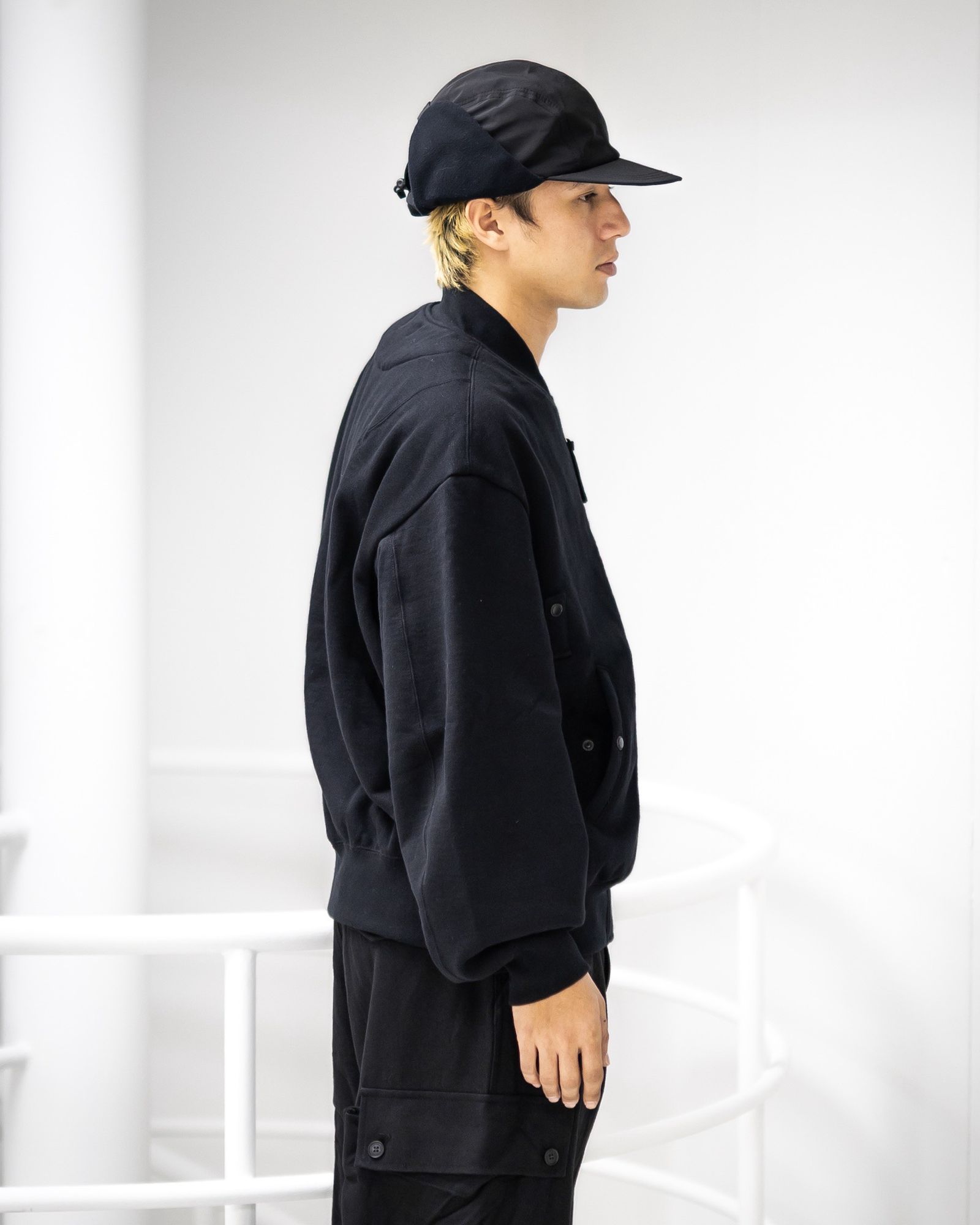 コムデギャルソンオム 綿ウール裏毛MA-1ジャケット MARK スタイル