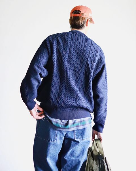 FreshService新作FISHERMAN TECH SWEATER"NAVY"スタイル