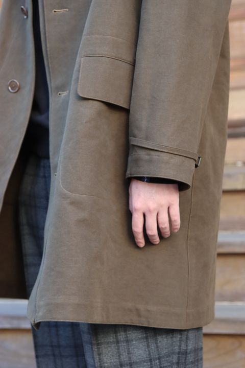 A.PRESSE  Motorcycle Half Coat"OLIVE"style