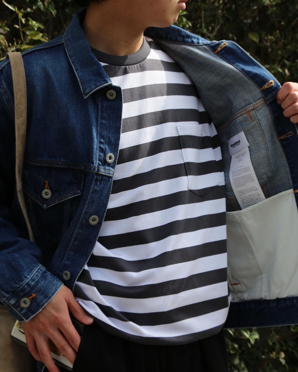 doublet MEMORIAL POLAROID DENIM JACKET(21SS06BL115) style. 2021.03.29.