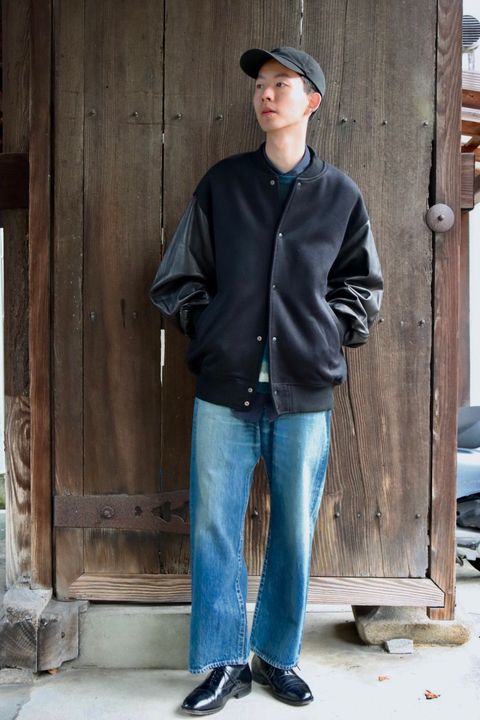 Graphpaper グラフペーパー 23AW Light Melton Stadium Jacketスタイル