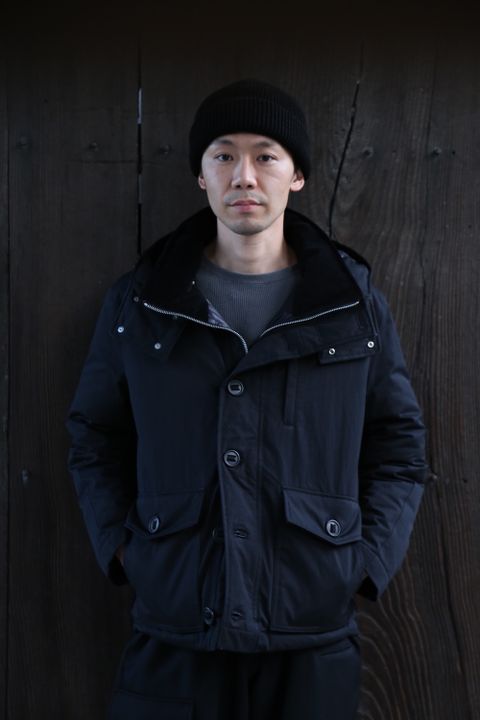 COMME des GARCONS HOMME 綿ナイロンウェザー×綿コーデュロイブルゾン"BLACK"Style.2020.10.31.