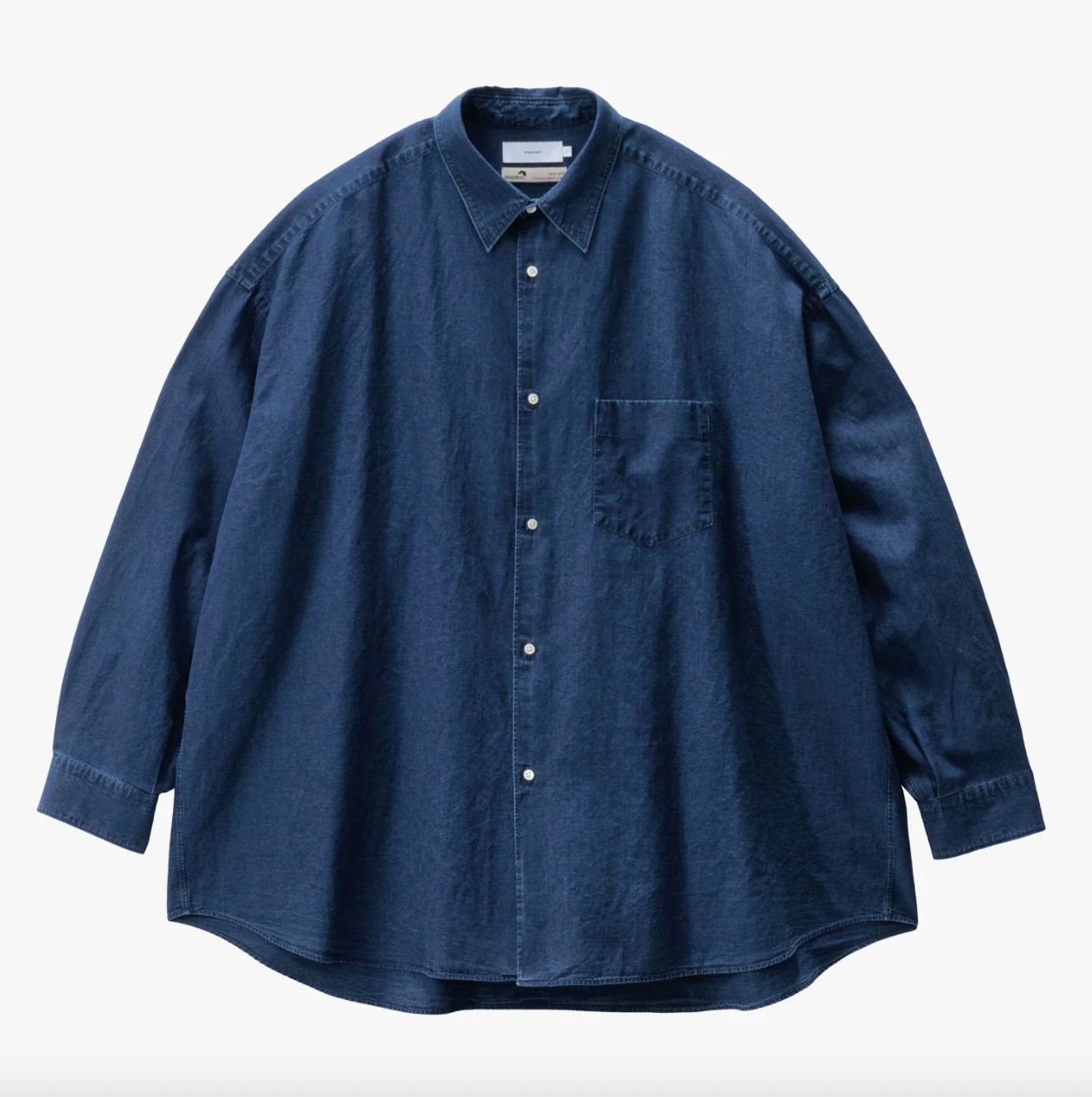グラフペーパー SIDOGRAS Indigo Poplin L/S Oversized Regular Collar Shirt(GM252-50045)DARK FADE☆8月2日(土)発売！