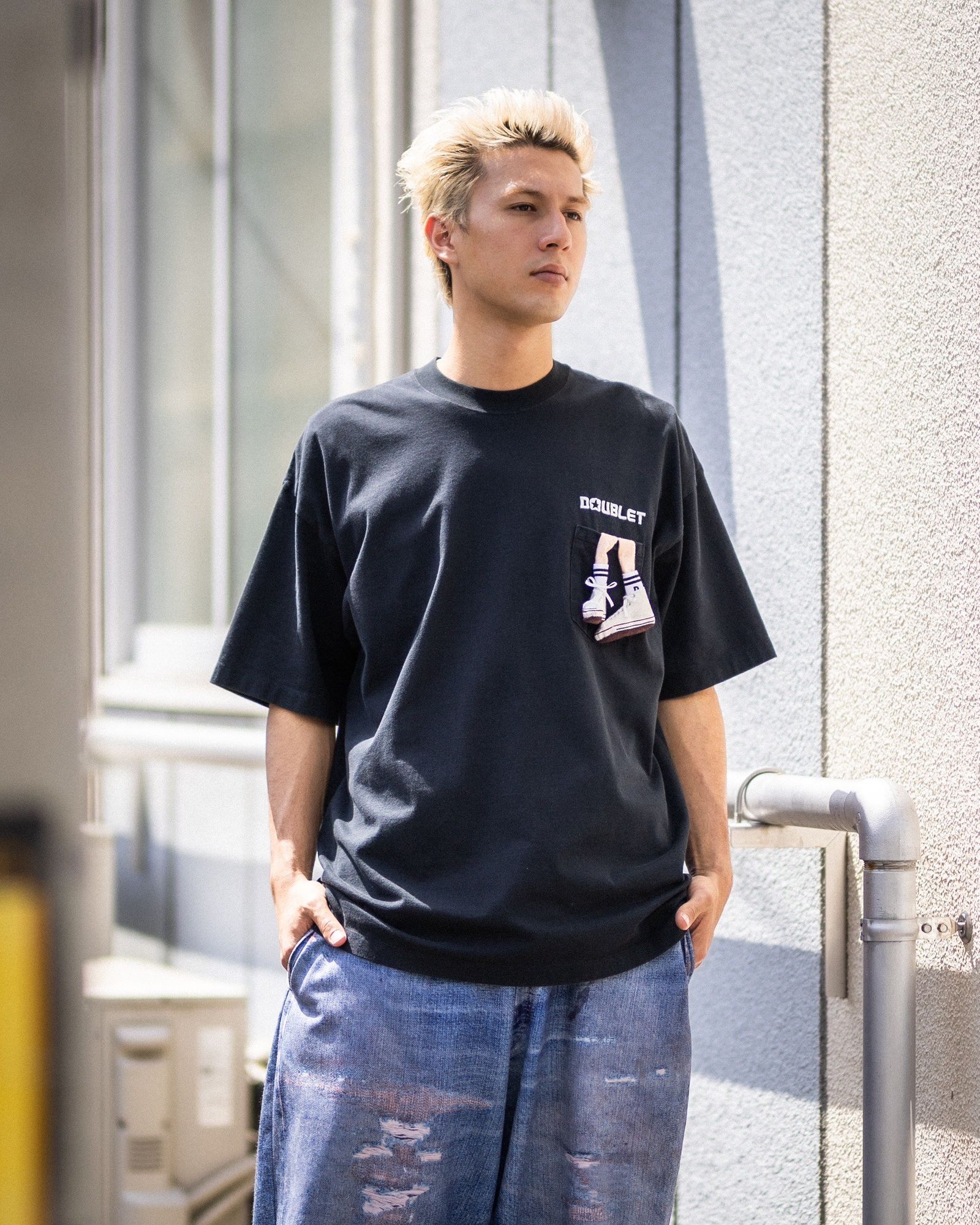 DOUBLET "JACK PARCELL ALLSTAR" EMBROIDERY T-SHIRT ミックススタイル!