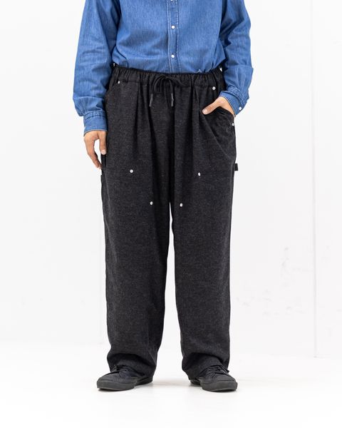 S.F.C 25FW エスエフシー CASHMERE WOOL DOUBLE KNEE PANTS(SFCFW25P08)Black M